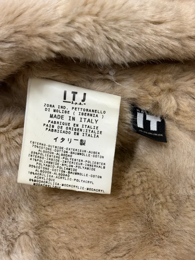 2000s Gianfranco Ferré Beige Fur Lining Bomber Jacket - Image 10
