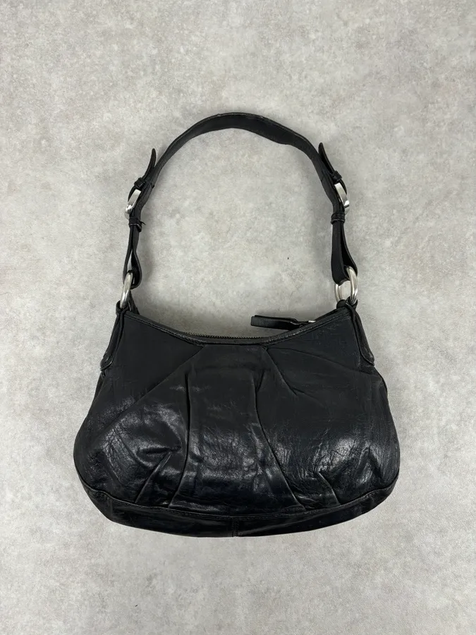 2000s Gianfranco Ferré Black Handle Leather Bag - Image 4