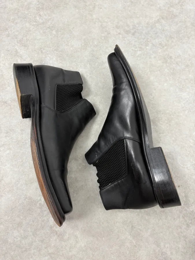 2000s Gianfranco Ferré Black Leather Boots - Image 6