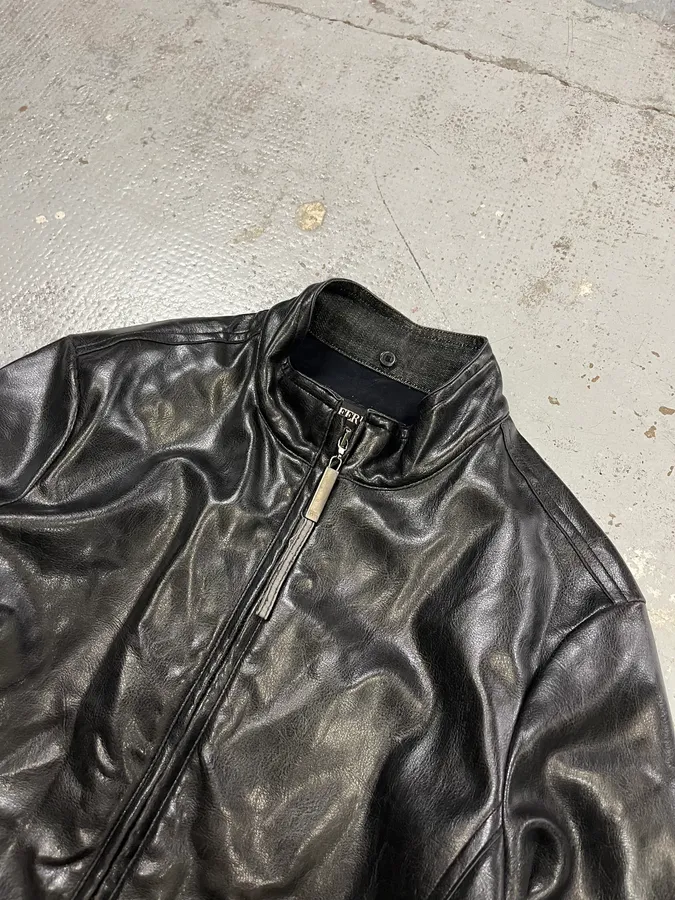 2000s Gianfranco Ferré Black Leather Jacket - Image 5