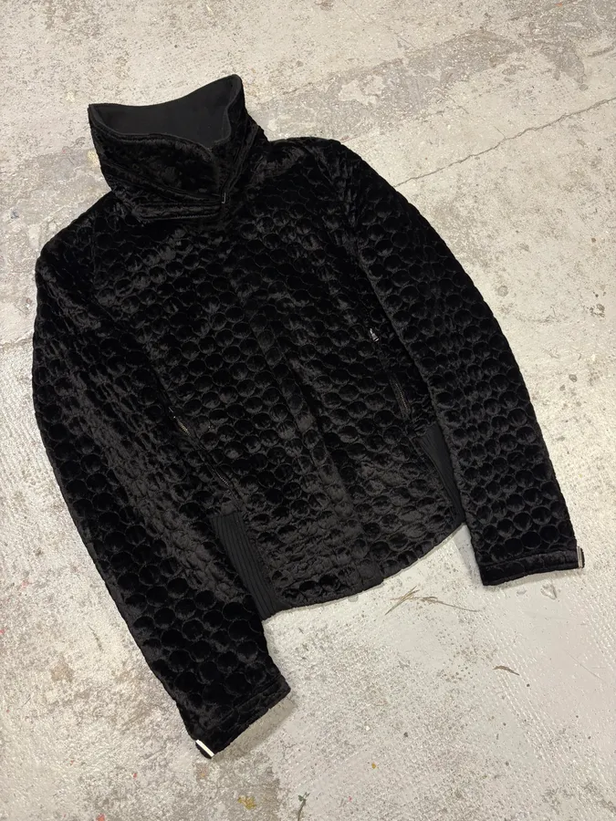 2000s Gianfranco Ferre Black Light Fur Zip-up Jacket - Image 4