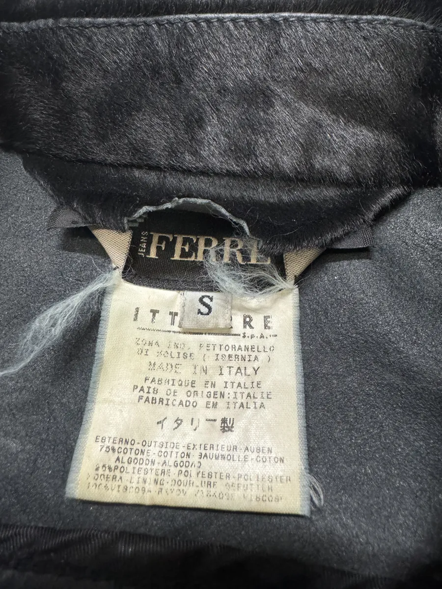 2000s Gianfranco Ferre Black Pony Hair Leather Jacket - Image 13
