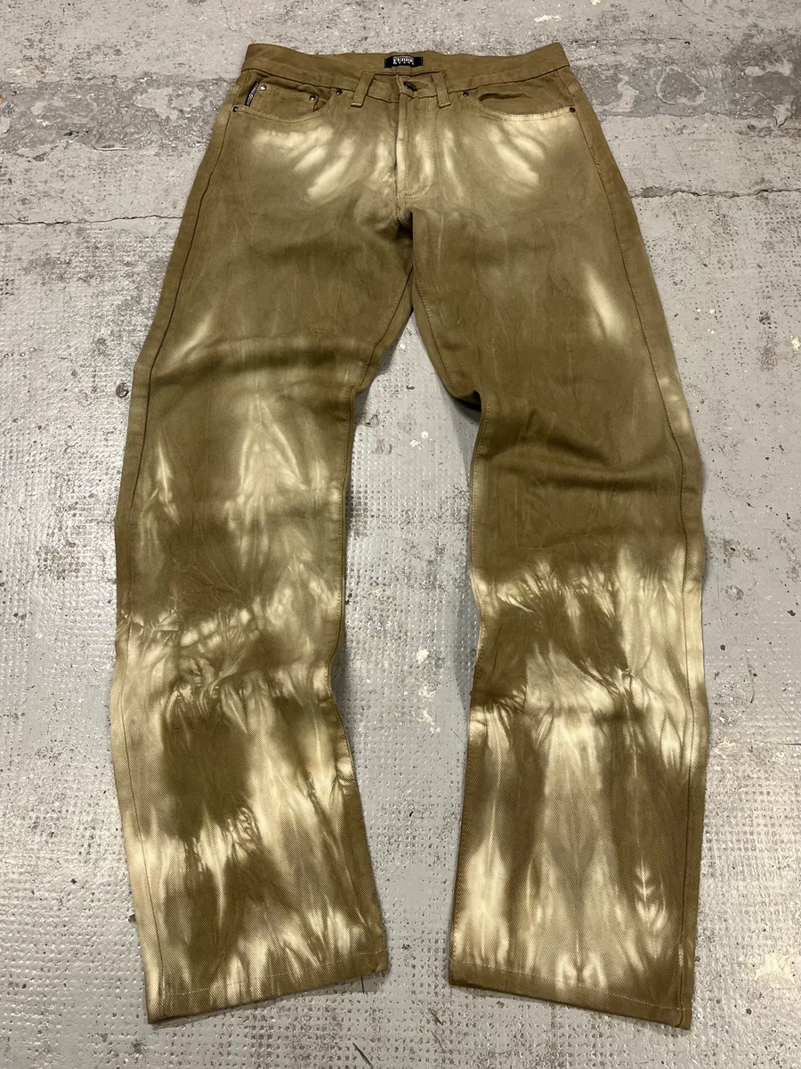 2000s Gianfranco Ferré Bleached Effect Green Pants