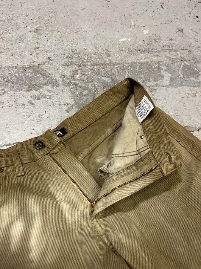 2000s Gianfranco Ferré Bleached Effect Green Pants - Image 10