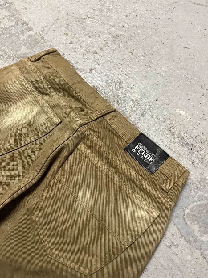 2000s Gianfranco Ferré Bleached Effect Green Pants - Image 9