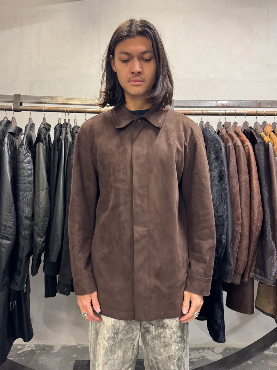 2000s Gianfranco Ferré Brown Suede Leather Jacket - Image 2