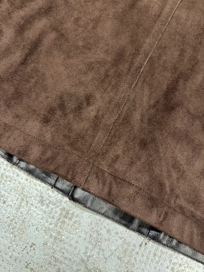 2000s Gianfranco Ferré Brown Suede Leather Jacket - Image 8