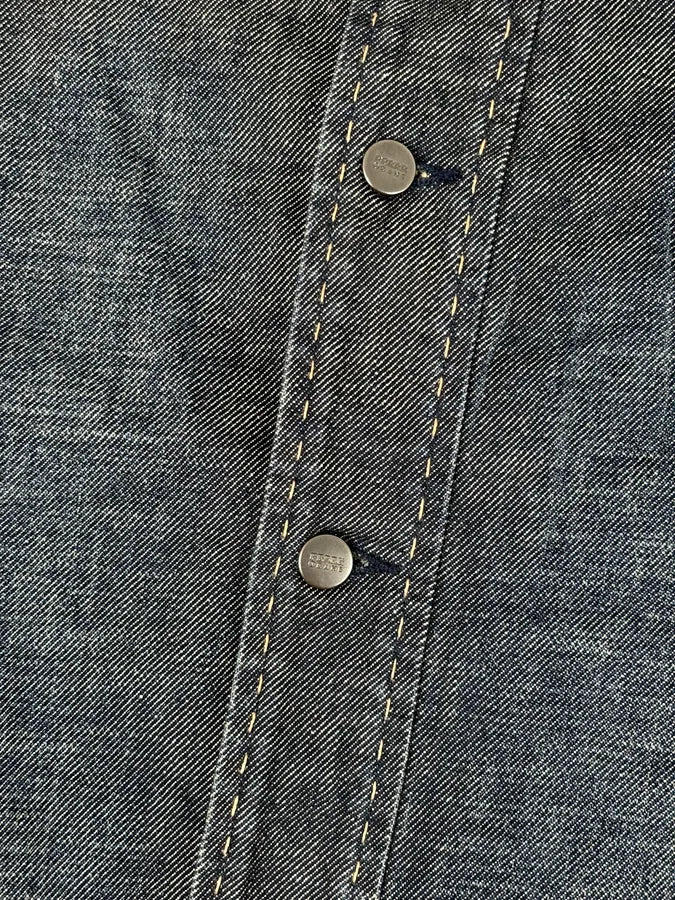 2000s Gianfranco Ferré Dark Blue Denim Jacket - Image 11