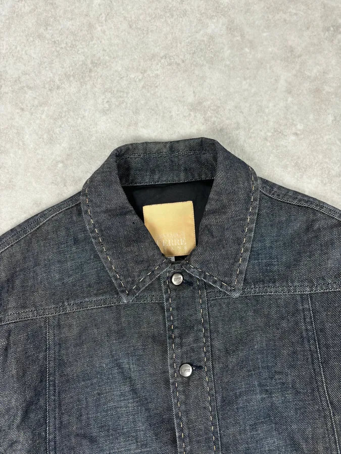 2000s Gianfranco Ferré Dark Blue Denim Jacket - Image 5