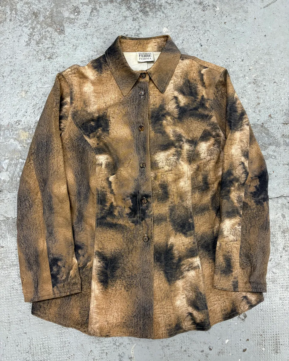 2000s Gianfranco Ferré Fur Effect Shirt