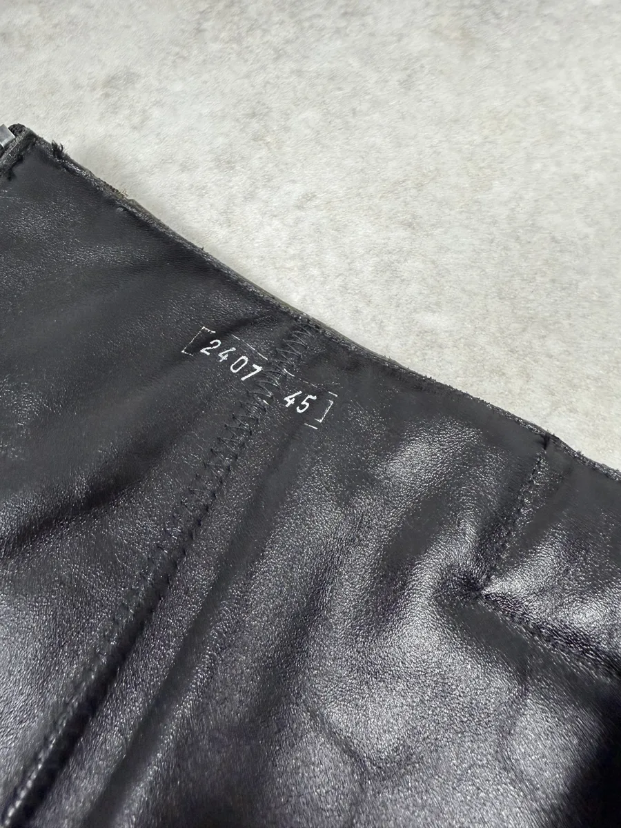 2000s Gianfranco Ferré Olive Leather Biker Ankle Boots - Image 9