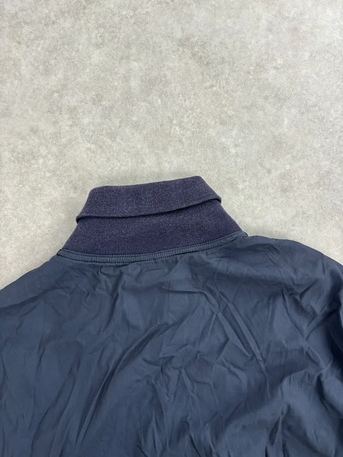 2000s Gianni Versace Versus Navy Minimalist Light Bomber Jacket - Image 6