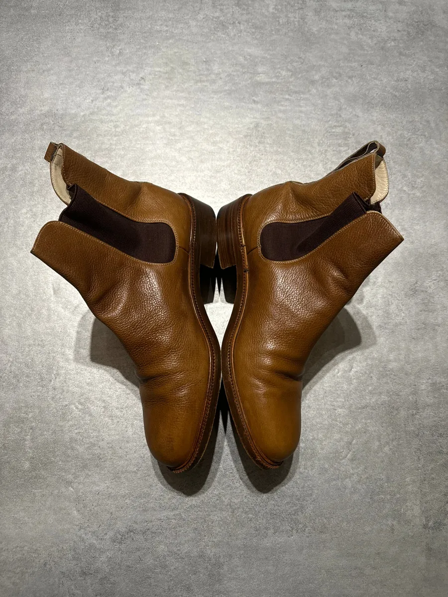 2000s Giorgio Armani Brown Italian Leather Boots - Image 3