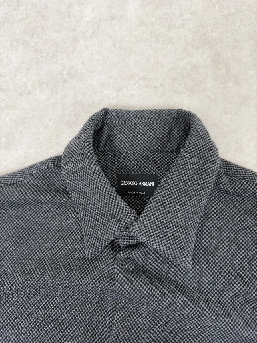 2000s Giorgio Armani Grey Shirt - Image 8