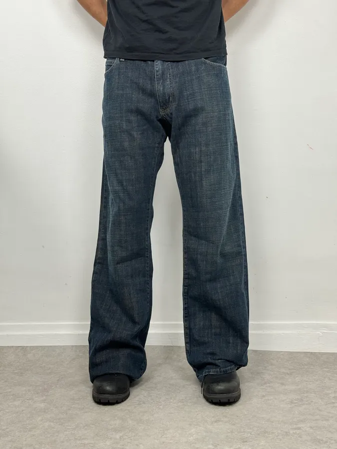 2000s Giorgio Armani Navy Brut Jeans - Image 2