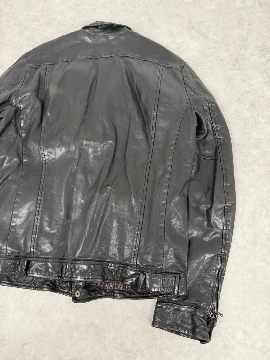 2000s Giorgio Brato Black Avant-Garde Leather Jacket - Image 13