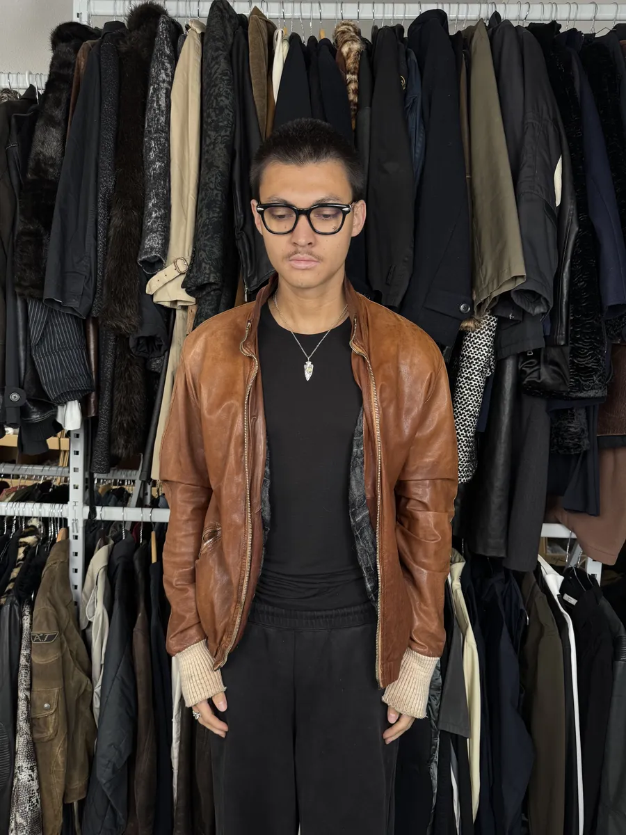 2000s Giorgio Brato Brown Leather Jacket - Image 2
