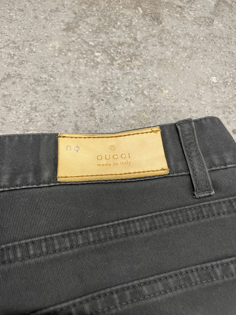 2000s Gucci Archive Italian Dark Pants - Image 5
