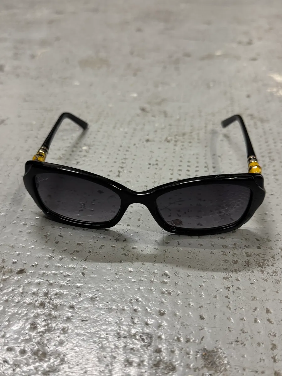 2000s Gucci Bamboo Black Sunglasses