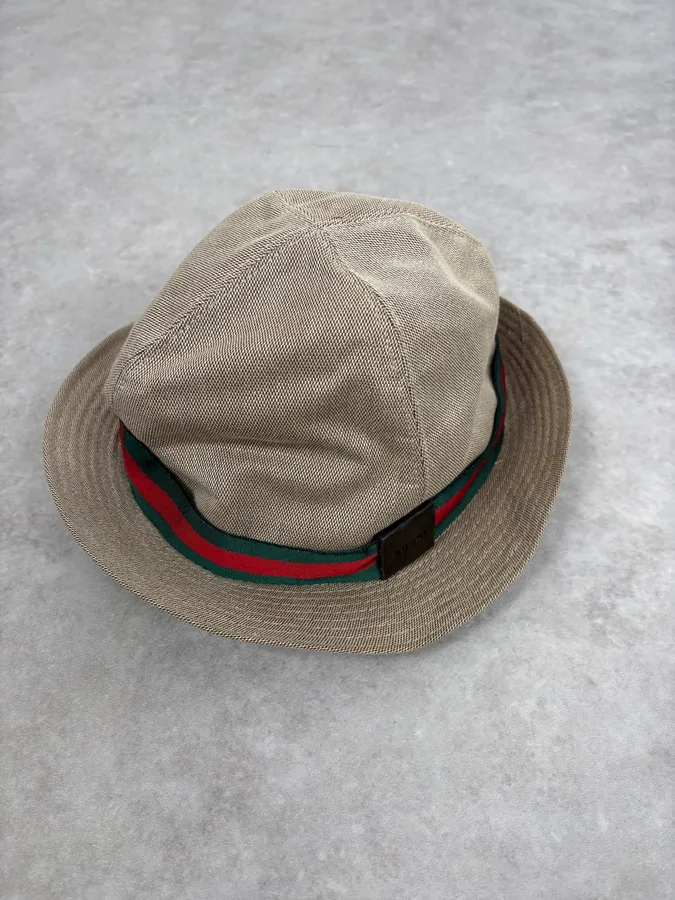 2000s Gucci Beige Canvas Hat