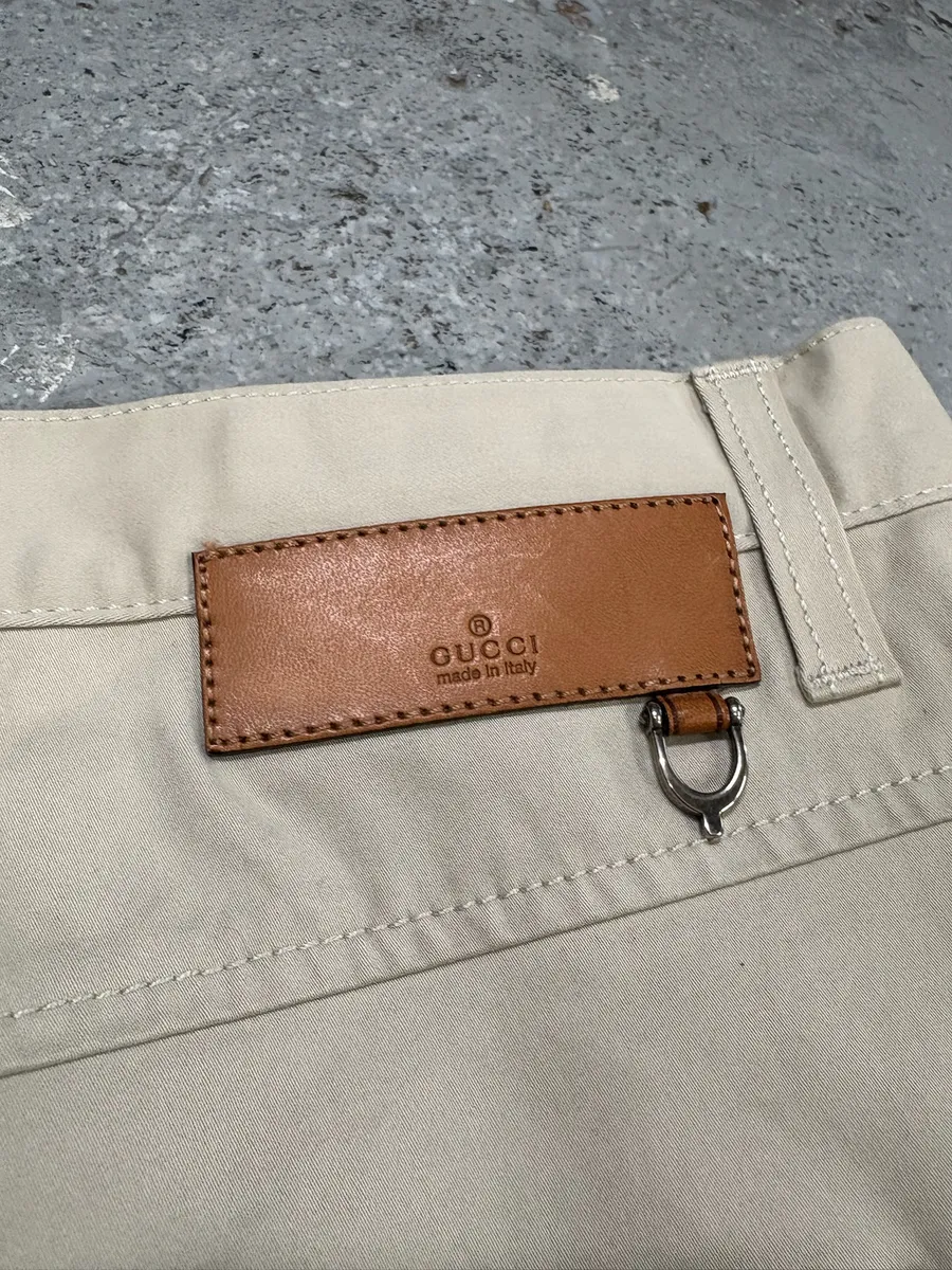 2000s Gucci Beige Pure Regular Chino Pants - Image 5