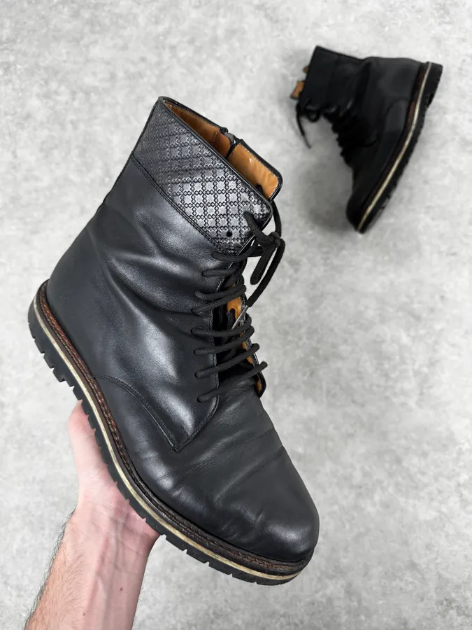 2000s Gucci Black Ankle Leather Boots