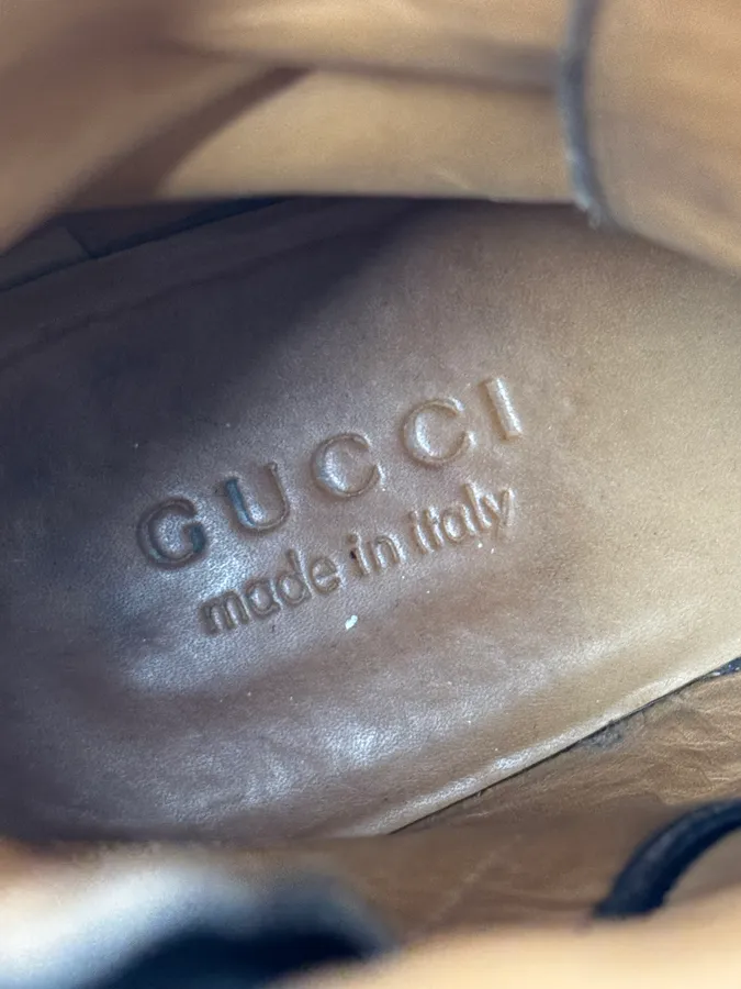 2000s Gucci Black Ankle Leather Boots - Image 10