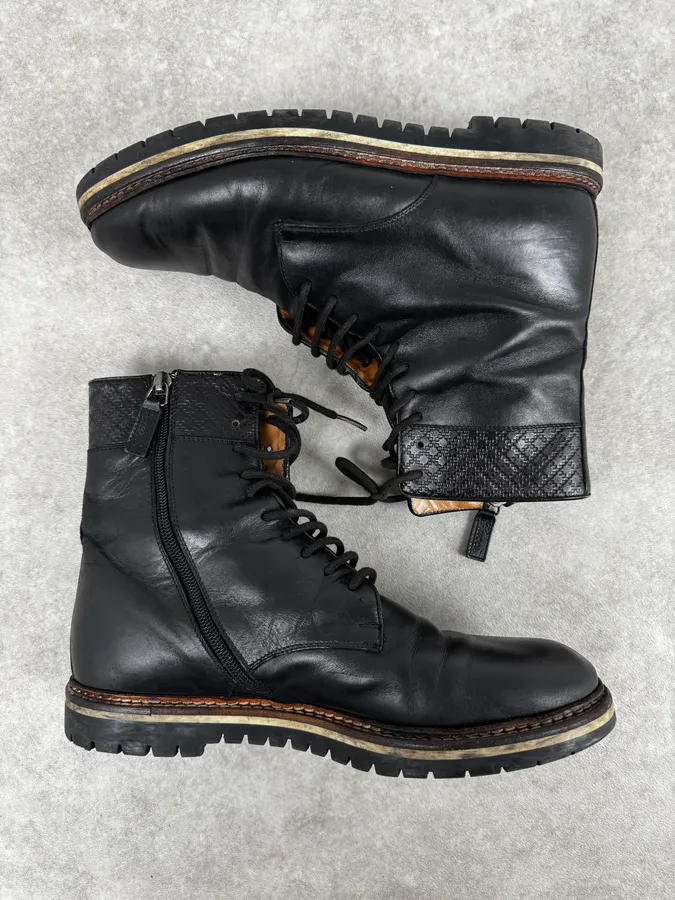 2000s Gucci Black Ankle Leather Boots - Image 3