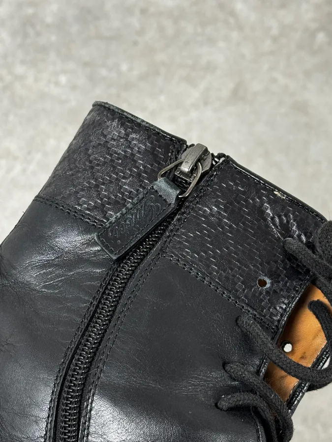 2000s Gucci Black Ankle Leather Boots - Image 5