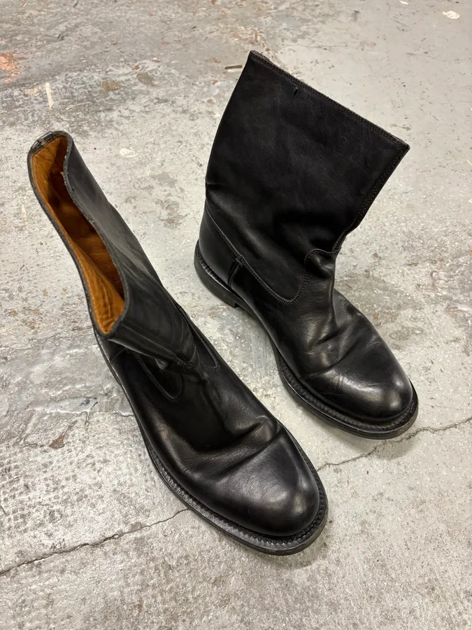 2000s Gucci Black Ankle Leather Boots - Image 4