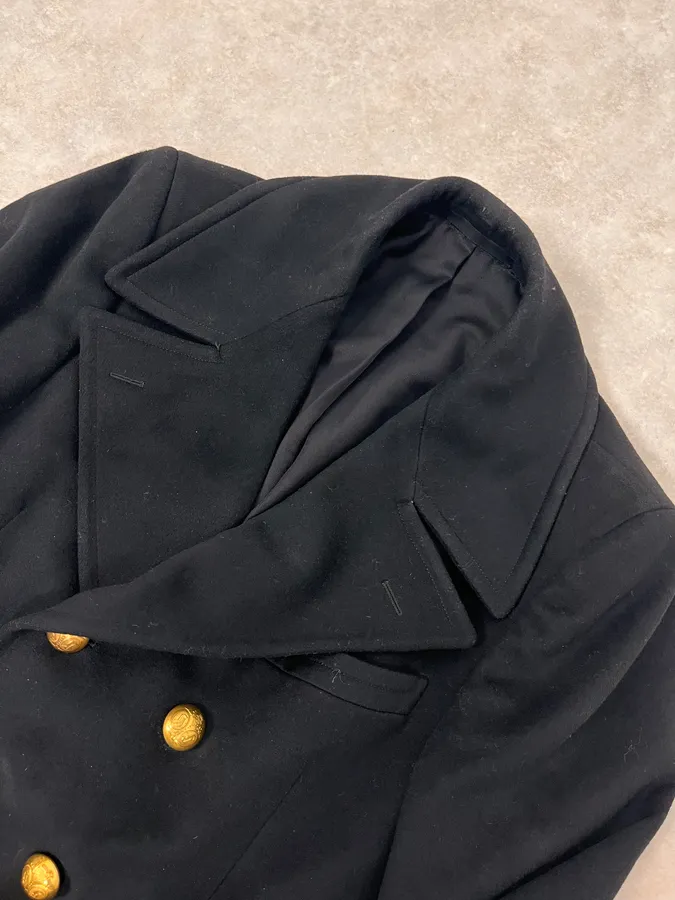 2000s Gucci Black Caban Officer Wool Jacket - Image 5