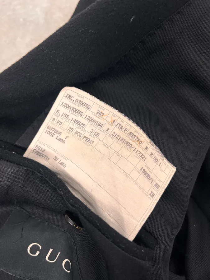 2000s Gucci Black Caban Officer Wool Jacket - Image 9