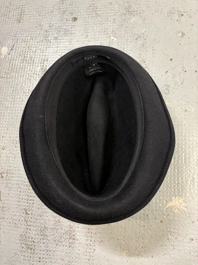 2000s Gucci Black Fedora Wool Hat - Image 5