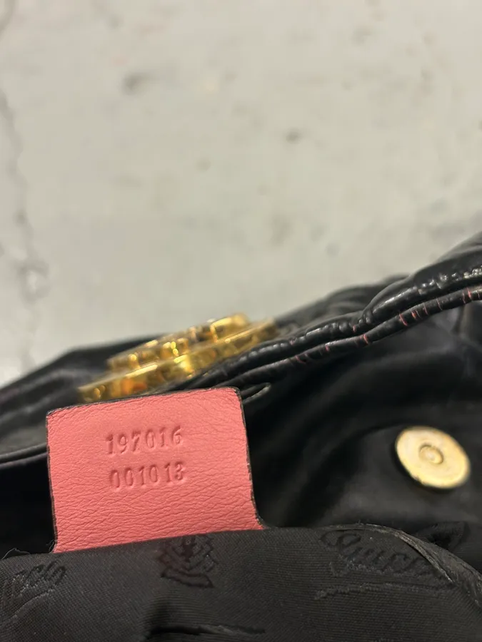 2000s Gucci Black Leather Hysteria Handle Bag - Image 7