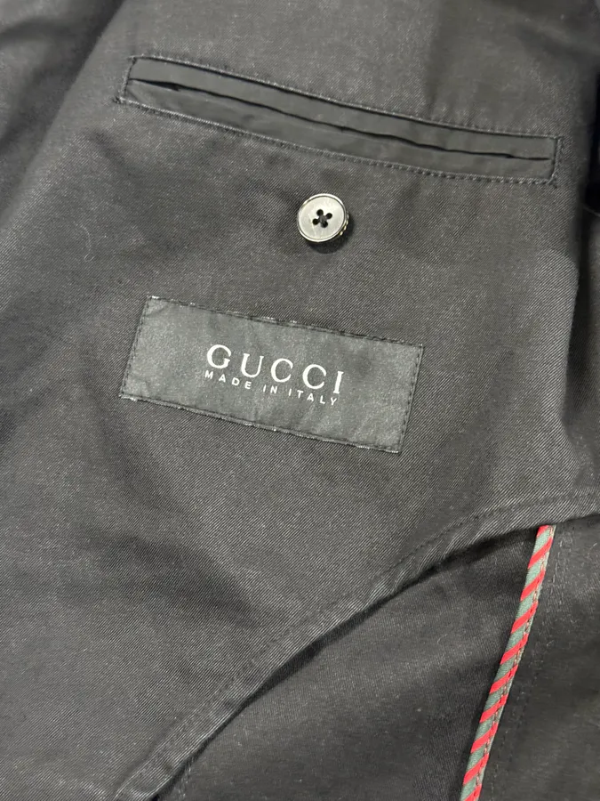 2000s Gucci Black Military Officer Classy Jacket - Image 11