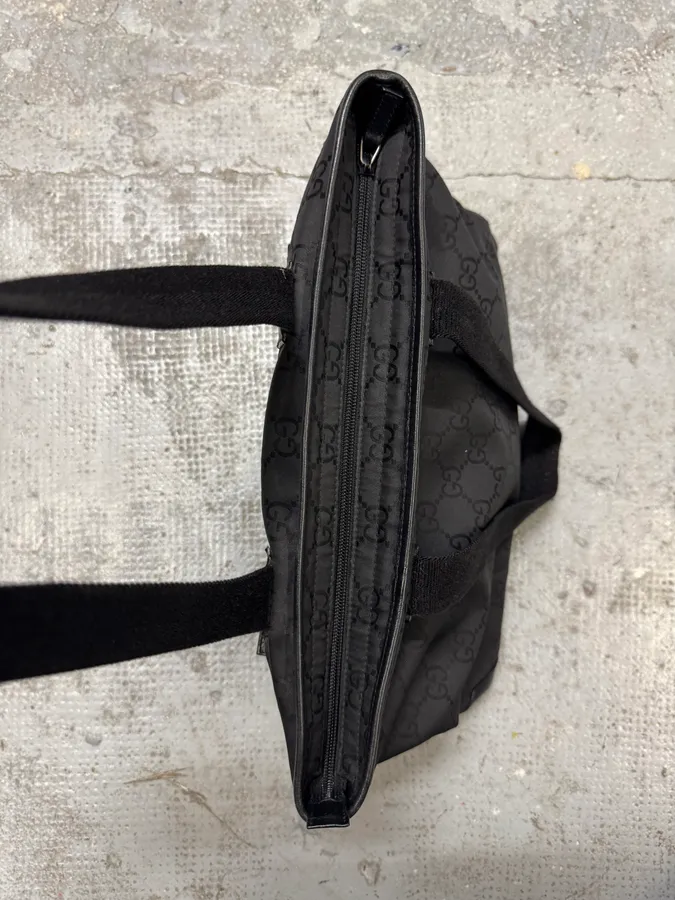 2000s Gucci Black Monogram Handle Bag - Image 10