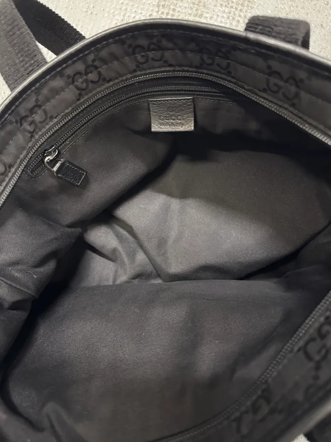 2000s Gucci Black Monogram Handle Bag - Image 13