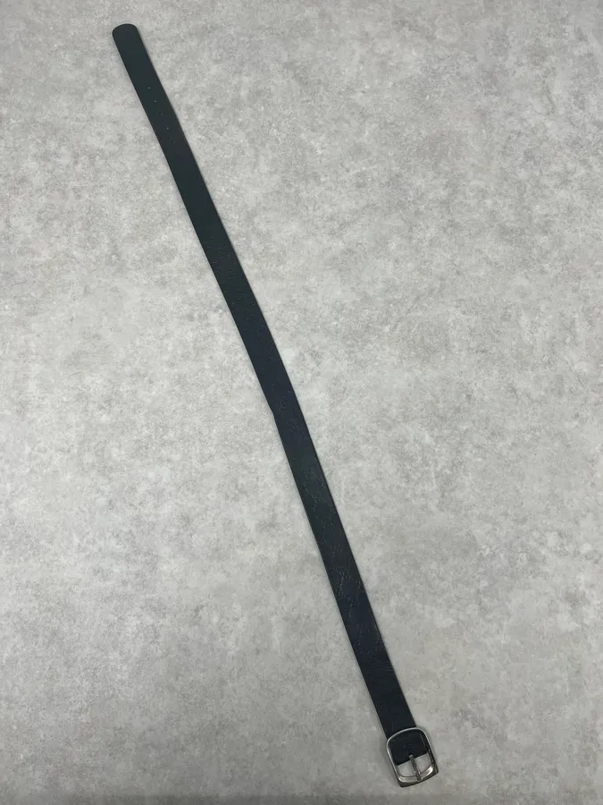 2000s Gucci Black Monogrammed Italian Leather Belt - Image 7