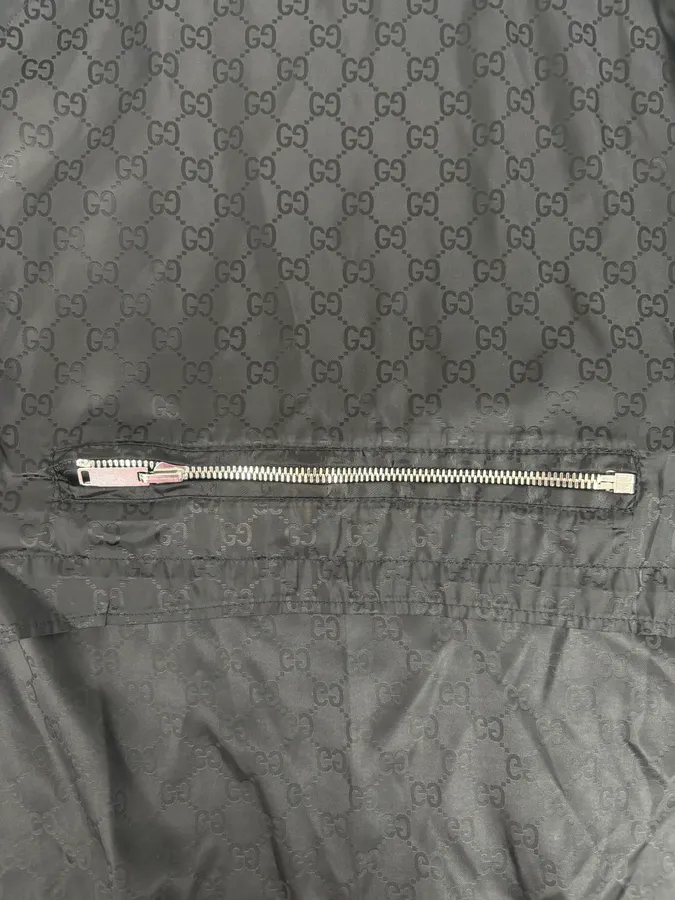 2000s Gucci Black Monogrammed Light Windbreaker Jacket - Image 13