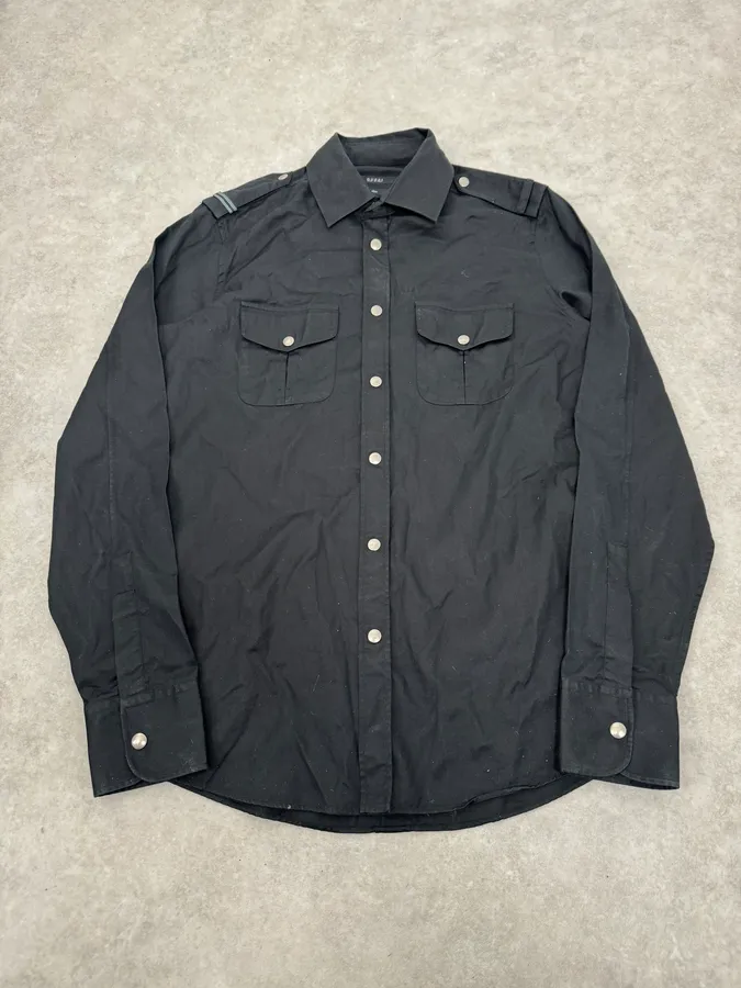 2000s Gucci Black Officer Shirt