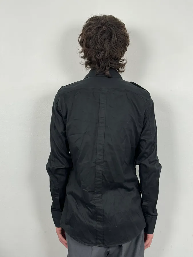 2000s Gucci Black Officer Shirt - Image 3