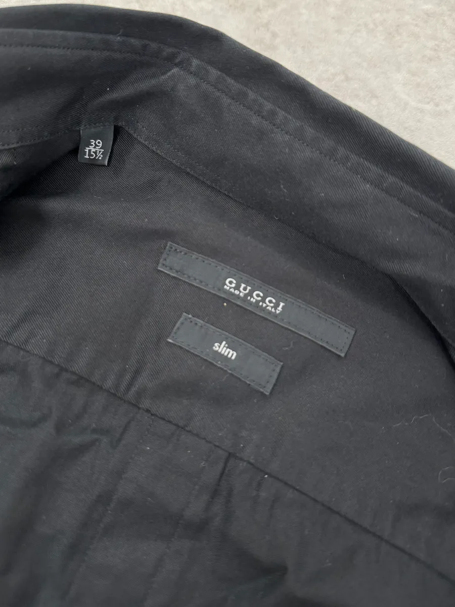 2000s Gucci Black Officer Shirt - Image 9