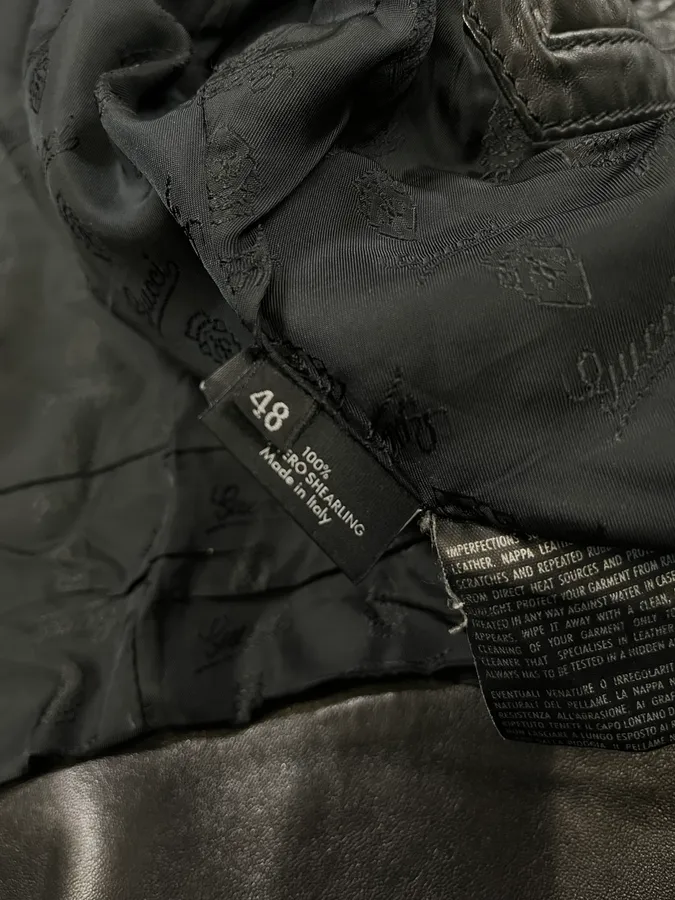 2000s Gucci Black Premium Biker Leather Jacket - Image 10