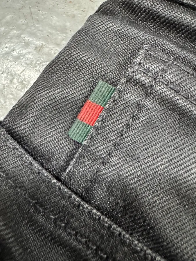 2000s Gucci Black Skinny Washed Jeans - Image 6