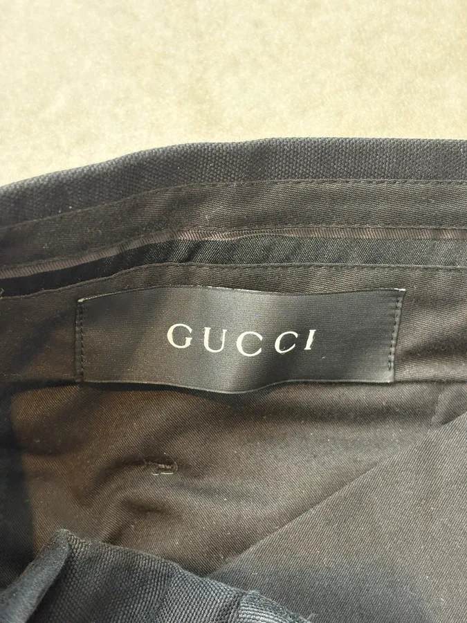 2000s Gucci Black Strap Cozy Pants - Image 10