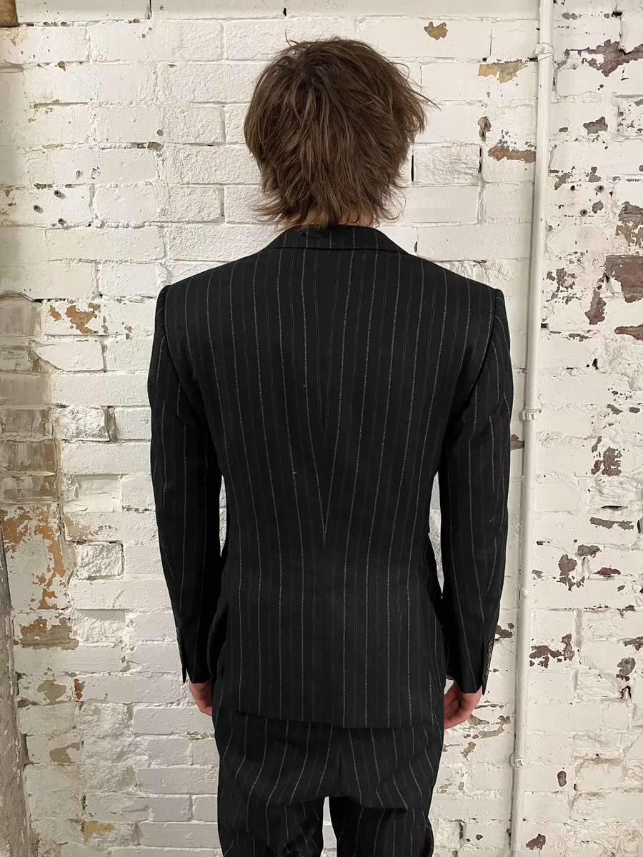 2000s Gucci Black Wool Pinstriped Suit by Tom Ford - Image 7