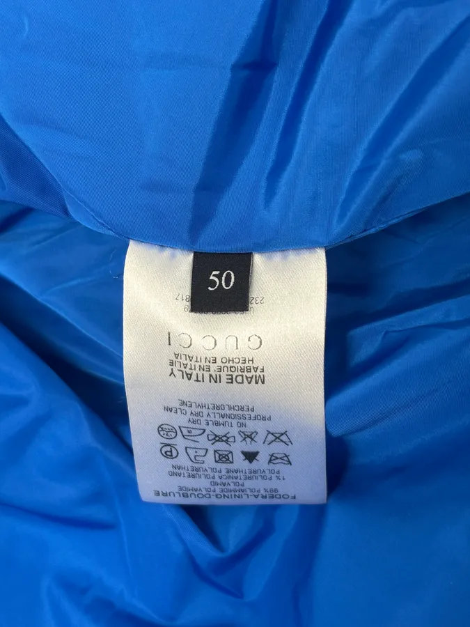 2000s Gucci Blue Striped Light Jacket - Image 11