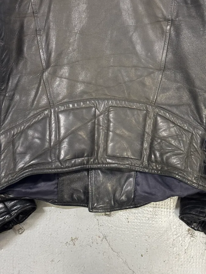 2000s Gucci Brown Asymmetrical Zip Biker Leather Jacket - Image 11