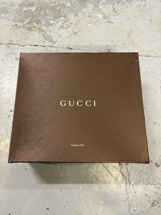 2000s Gucci Brown Eroded Leather Boots - Image 11