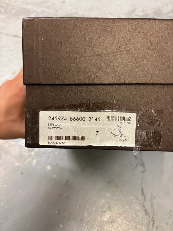 2000s Gucci Brown Eroded Leather Boots - Image 12